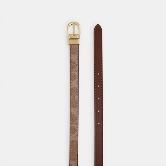 COACH Calf Leather Classic Buckle Cut To Size Reversible Belt 18 Mm NEW main image 4